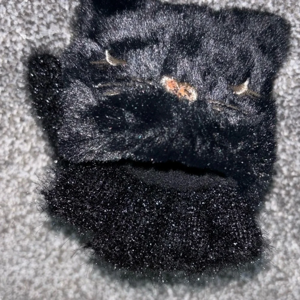 The Children’s Place Black Cat 🐈‍⬛ FINGERLESS GLOVES. Size: L/XL (8 + YEARS)